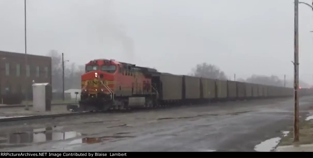 BNSF coal train DPU